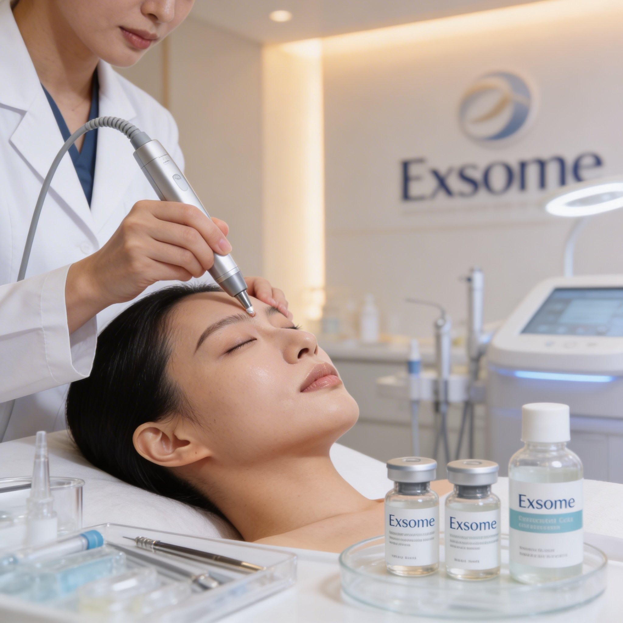 微針射頻配合 Exosome 外泌體精華導入