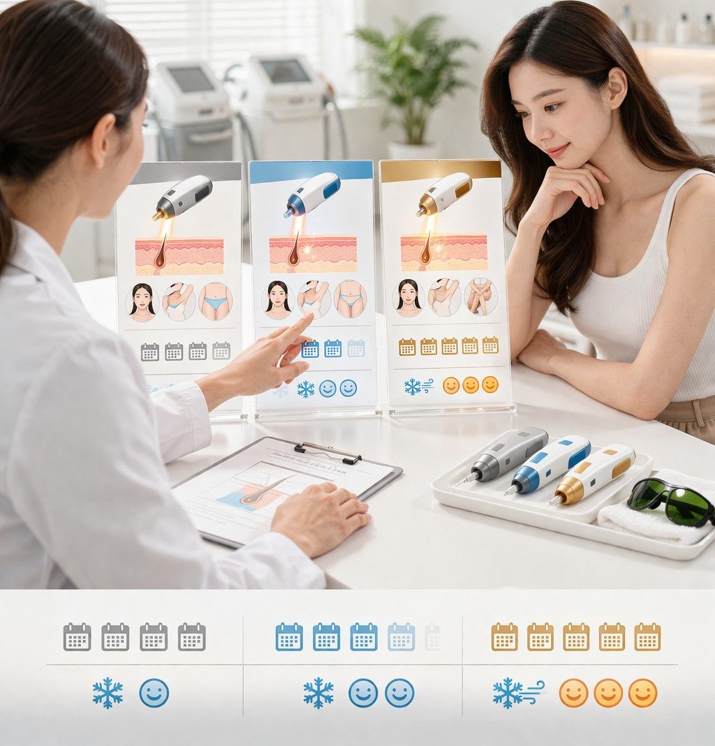 了解激光脫毛方案，比較效果與療程安排