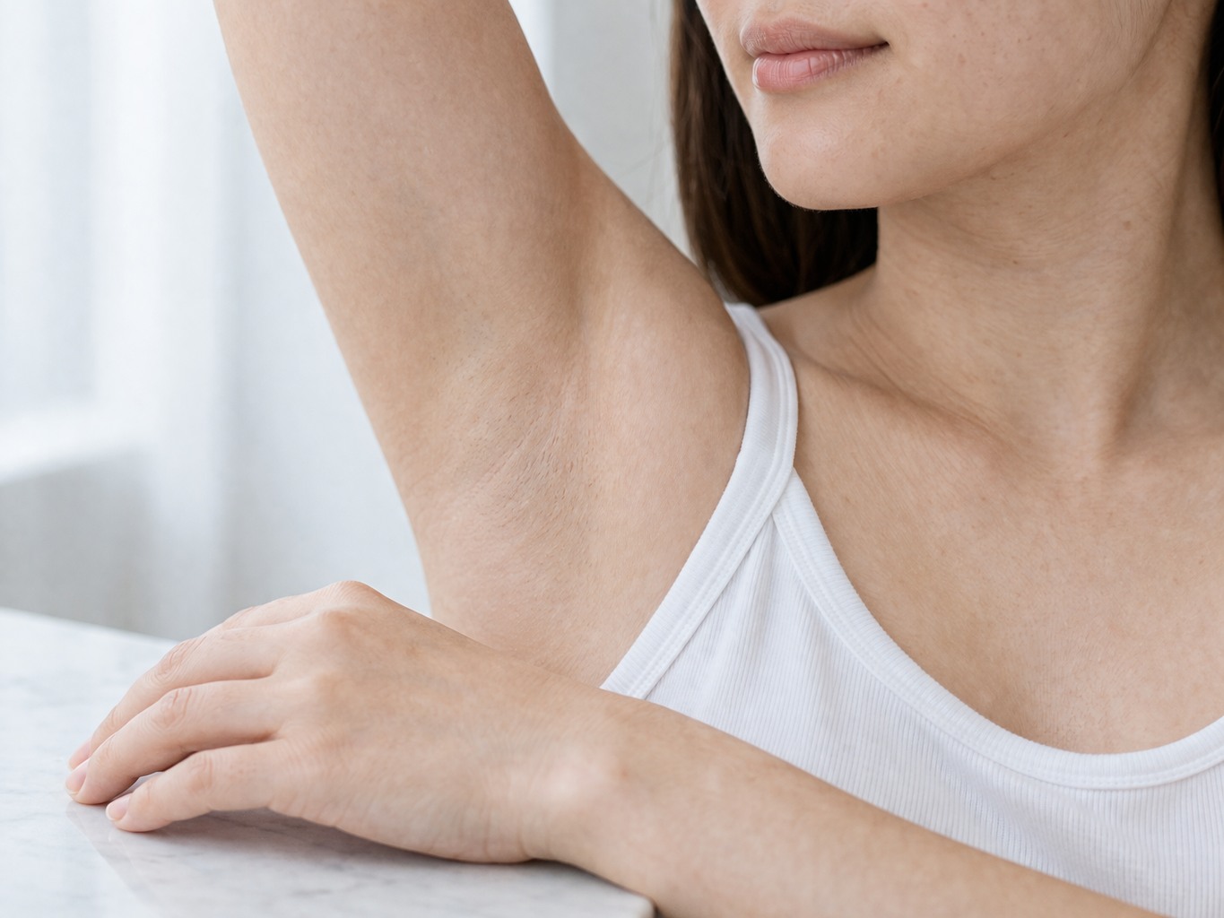 脫毛效果改善後肌膚狀態示意