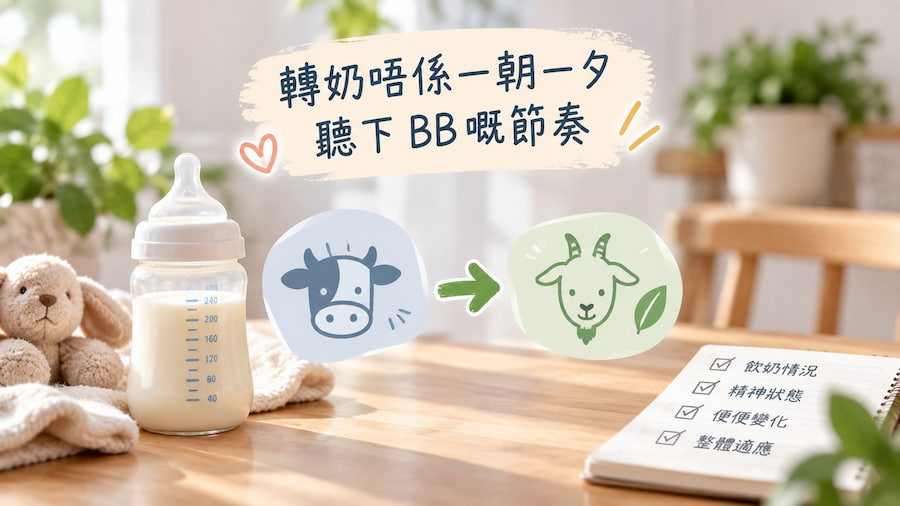 轉卡洛塔妮期間觀察BB飲奶、精神、便便變化及整體適應情況